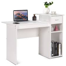 Site is the best buy an office desk. Costway Computer Desk Pc Laptop Table W Drawer And Shelf Home Office Furniture White Best Buy Canada