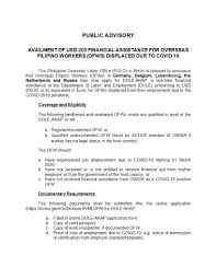 We did not find results for: Public Advisory Availment Philippine Embassy In Germany Facebook