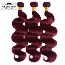 After all ,our clients have left. Human Hair Color 99j Burgundy Virgin Hair Body Wave 3 Bundles Wigginshair
