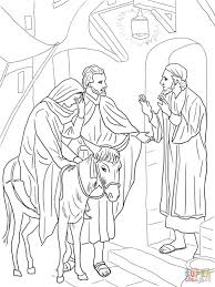 15 No Room At The Inn For Mary And Joseph Coloring Page Nativity Coloring Pages Christian Coloring Bible Coloring Pages
