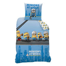 Baumwolle Bettwasche Minions At Work In Weichem Renforce Hoch Uber Den Dachern Der Grossstadt Geniessen Stuart Kevi Wendebettwasche Bettwasche Kinderbettwasche