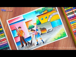 Birth anniversary of india's first prime minister pt. Video Drawing On Swach Bharat