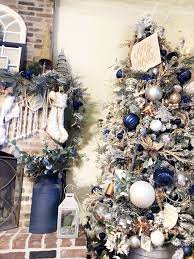 Christmas Tree Farmhouse Style Glam Christmas Tree Blue Christmas Tree Decorations Blue Christmas Tree