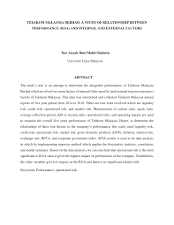 Telekom malaysia berhad (tm) is a malaysian telecommunications company founded in 1984. Pdf Telekom Malaysia Berhad A Study Of Relationship Between Performance Roa And Internal And External Factors