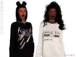 Gucci shopping bags · 14. Shunga Gucci Sweatshirt The Sims 4 Download Simsdom Sims 4 Sims 4 Clothing Sims 4 Dresses