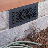 They also deter the entry of debris, leaves and rodents in your crawlspace. Metal Grille At Stem Wall Vent House Vents Diy Crawlspace Vent Covers Diy