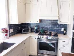 Image Result For Cobalt Backsplash And Butcher Block Kitchen Kitchen Tiles Kitchen Splashback Tiles White Kitchen Tiles