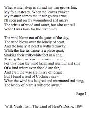 From The Land Of Hearts Desire Page 2 Words Awakening When I Was Born