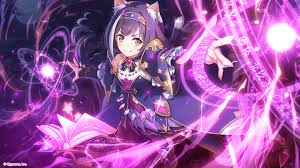 Magical green eyes anime boy blonde. Wallpaper Id 121218 Anime Anime Girls Fantasy Girl Purple Hair Green Eyes Magic