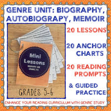 Biography Autobiography Memoir Genre Unit 20 Lessons Guided Practice