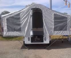 At Just 250lbs This Tiny Pop Up Trailer Can Even Be Towed By Motorcycles Motorcycle Camping Gear Tent Trailer Motorcycle Campers
