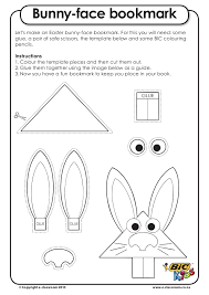 Complete your easter celebration with a thanksgiving note or a party invite. E Class Occasions Easter Craft 1 Bunny Face Bookmark