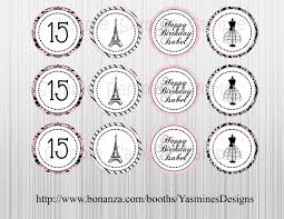 Paris Cupcake Toppers Free Printable High Resolution Printable