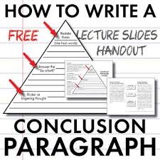 How To Write A Conclusion Paragraph Free Slides Handout Model Conclusions Writing Conclusions Conclusion Paragraph Teaching Writing
