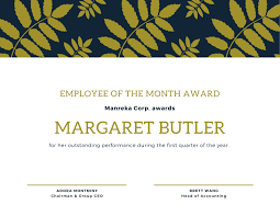 Employee of the month year certificate templates. Free Printable Employee Of The Month Certificate Templates Canva