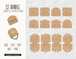 Bracelet Display Card Template Svg, Bracelet Bundle, Jewelry Holder Card,  Hang Tag, Svg, Png, Dxf, Eps, Silhouette, Glowforge