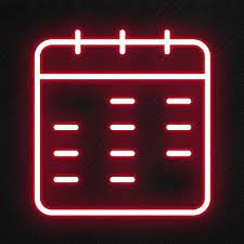 Calendar Icon In Neon Style Calendar Icons Style Icons Neon Icons Png Transparent Clipart Image And Psd File For Free Download Calendar Icon App Icon Wallpaper Iphone Neon