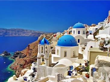 Oia, Santorini, AI generated