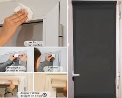 Una barra con un visillo puede ser un estor convencional tendrá que subirse hasta arriba cada vez que se quiera acceder a la terraza. Estores Sin Agujeros Nuevo Sistema Cinta Adhesiva