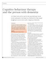 Some of the worksheets displayed are understanding dementia handouts updated, intro to dementia slide handouts, rai manual chapter 4 care area assessment process and care. Pdf Cbt And The Person With Dementia