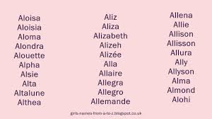 Looking for baby names starting with j? Girls Names From A To Z Girls Names Starting With A