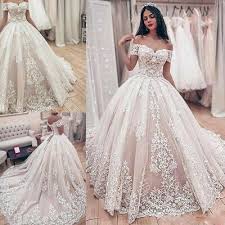 Princess White Ivory Wedding Dresses Bridal Gowns Off Shoulder Appliqued Train Ebay In 2020 Off Shoulder Wedding Dress Lace Wedding Dress Vintage Wedding Gowns With Sleeves