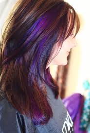 Can You Make It Through These 20 Purple Hair Inspiration Pics Without Calling Your Colorist Peekaboo Hair Hair Highlights Purple Hair