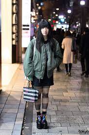 Ma 1 Bomber Jacket A Tokyo Winter Trend Item On The Street In Harajuku Tokyofashion Uniquenes Japanese Street Fashion Harajuku Fashion Japanese Fashion