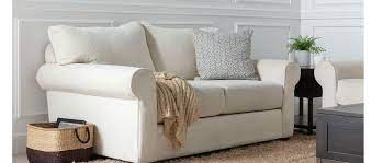Colored in an attractive gray, it's upholstered in a timeless texture. Sofa Cushions Buying Guide Which Foam Type Is Best Living Spaces