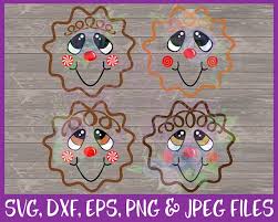 Gingerbread Man Face Svg Christmas Ornament Bauble Design Etsy Christmas Svg Christmas Ornaments Small Gifts
