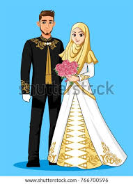 64 foto prewedding muslim outdoor unik ayeeycom via ayeey.com. Wedding Couple Hijab Vector