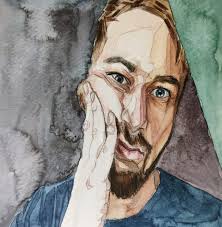 Waves digital artwork inspired by Japanese woodcut print