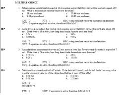 A projectile has a downward acceleration. Vectors And Projectile Motion Physics Examview Questions By Antonio Solo