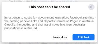 Facebook users within australia will no longer be able to view or share news content on the platform. L4fzcufinkm6pm