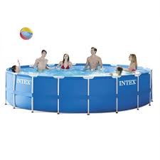 Intex 18 X 48 Metal Frame Above Ground Pool With Filter Pump In Ground Pools Above Ground Pool Above Ground Swimming Pools