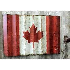 Corrugated Metal Vintage Style Canada Flag A Simpler Time Art Barn Quilts Metal Working Projects