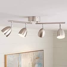 Pro Track Alexa 4 Light Satin Nickel Led Track Fixture Pro Track Amazon Com In 2020 Kitchen Lighting Fixtures Ceiling Modern Track Lighting Kitchen Light Satin