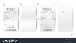Vector Realistic 3d Paper Printed Sales Shop Receipt Set With Barcode Closeup Isolated On White Background Design Templat In 2020 Printed Paper Prints Design Template