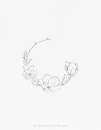 Magnolia Flower Illustrations Collection Modern Floral Etsy Flower Illustration How To Draw Hands Magnolia Flower