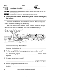 Kertas 2 (bahagian a) via bahasamelayuskrendah.blogspot.com. Contoh Soalan Latihan Bahasa Melayu Tahun 5 Soalan Bi