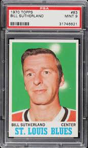 1970 O-Pee-Chee Hockey Bill Sutherland #83 PSA 8 NM-MT