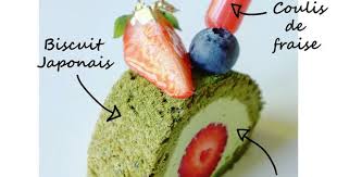 Fraisier Roule Au Matcha Bio Recette Creme Mousseline Recette Matcha