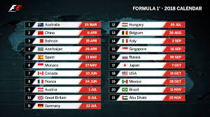 Your inquiry has been forwarded to a f1 experiences representative who will be in touch soon! Formula 1 On Twitter 2018 F1 Calendar 21 Races 8 Months 5 Continents 1 Championship