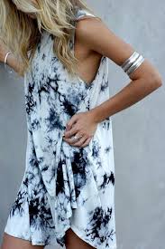 Black And White Tie Dye T Shirt Dress Black And White Tie Dye Dress Skydyed Fashion Style Boho Fashion