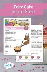 Fairy Cake Recipe Sheet Fun Cooking Projects Cake Recipes Cooking Classes For Kids