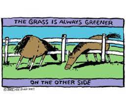 The grass is always greener on the other side. April 2017 The Grass Is Always Greener On The Other Side Our English Blog