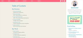 This project explores the nutritional values of the diet and presents it in a contrasting way, it juxtaposes the dull and boring appearance of the food he was eating by presenting the data using colourful vibrant foods. Designing A Usable Table Of Contents For Your Website Trends Examples Bittbox