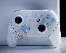Custom Pearl White And Pastel Blue Or Pink Nintendo Switch Pro Etsy Nintendo Switch Accessories Nintendo Switch Nintendo Switch Games