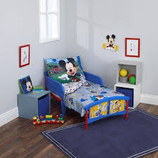 Disney 4 Piece Mickey Mouse Having Fun Toddler Bedding Set Walmart Com Toddler Bed Set Mickey Mouse Toddler Bed Toddler Boy Room Themes