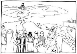 Lesson 13 Ascension Coloring Pages Christian Coloring Bible Crafts